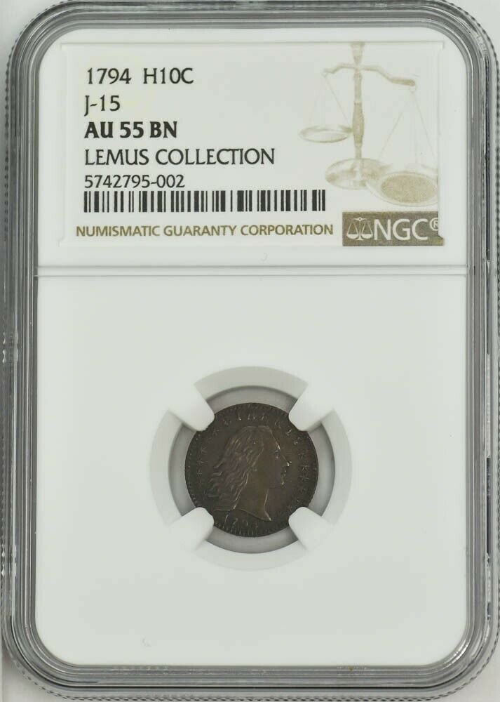 1794 Half Dime J-15, P-19, R.8 Au55 Ngc 943930-3 ~ Extremely Rare And Important!