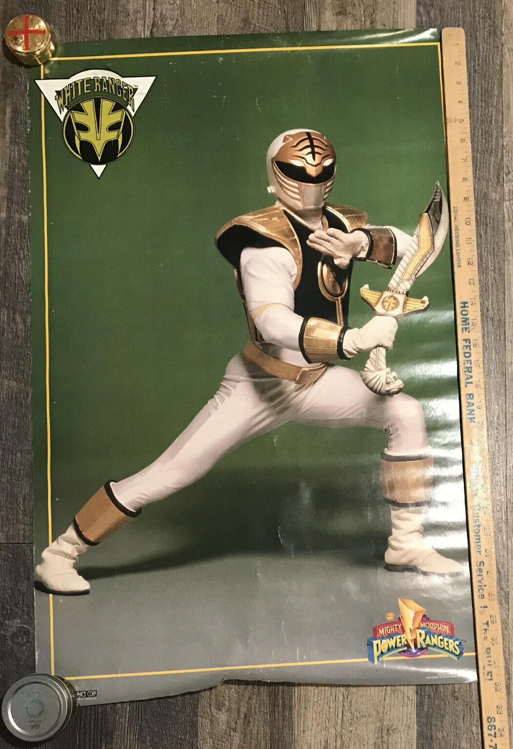 Mighty Morphin Power Rangers Rare White Ranger Vintage Poster No Prop No Morpher