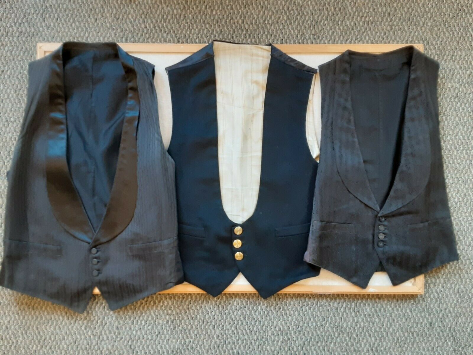 Men's Vintage 1880-1930's Black Formal Vest - Assorted Styles & Sizes Available