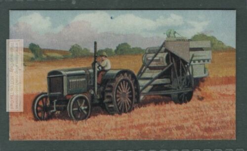 Modern Wheat Reaper Binder Tractor Machine 1930s Ad Trade Card