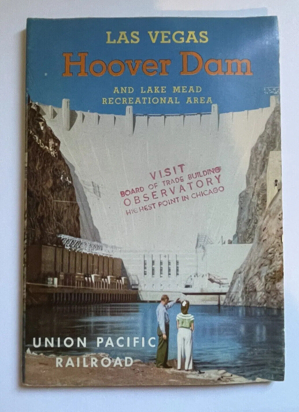 1948 Las Vegas Nevada Hoover Dam Union Pacific Railroad Photo Bochure & Map