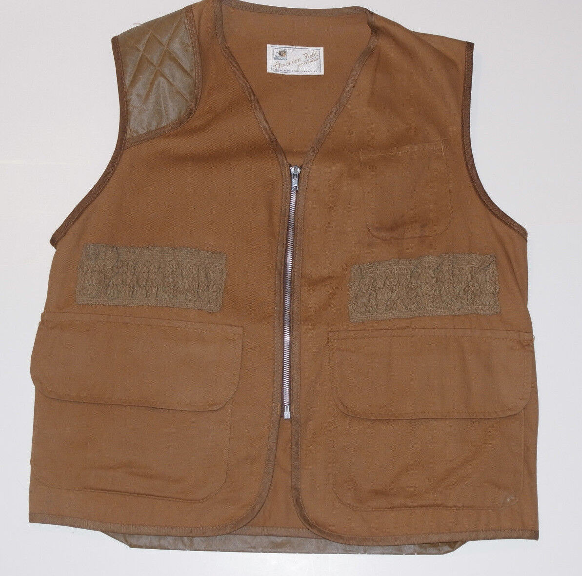 Vintage American Field Shooting Vest! Shoulder Pad! Shell Storage/pockets! Usa M