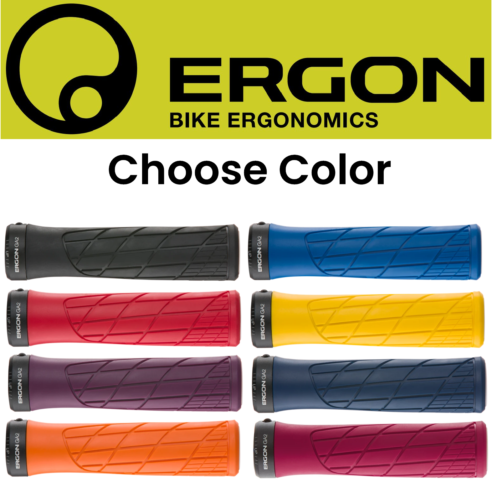 Ergon Ga2 Gel Grips Lock On Mountain Bike Handlebar Choose Color