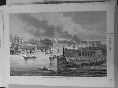 1862 Mid Fire District Ministeres St Peterburg Boat Fleuve Russia Ozeroff