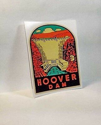 Hoover Dam Vintage Style Travel Decal Vinyl Sticker Luggage Label