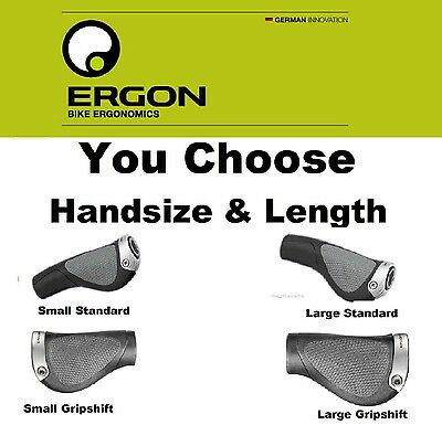 Ergon Gp1-small Or Large/ Standard Grip Or Gripshift Length Mt/hybrid Bike Gp1-l