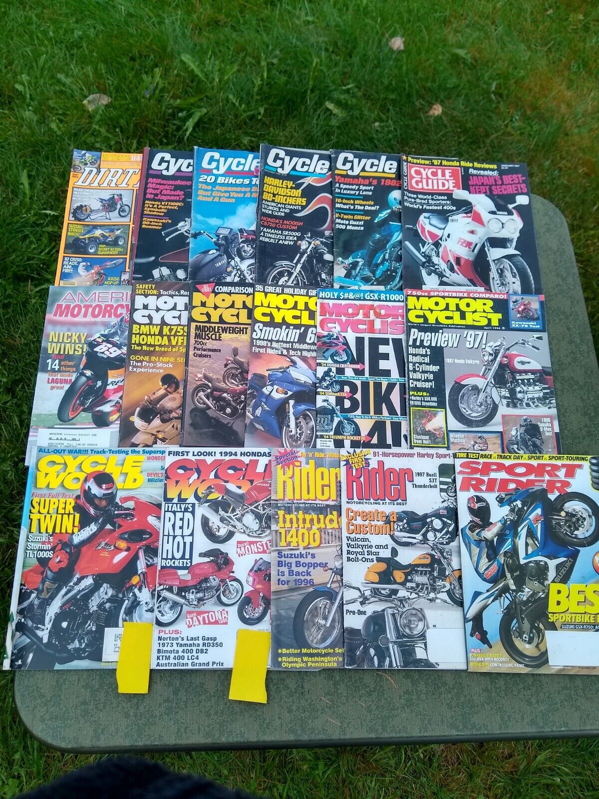 Lot Of 17 Magazines Cycle, Motorcyclist,  Cycle World, Rider & More 1980-2006