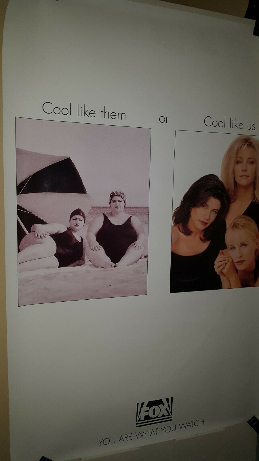 'cool Like Us' Melrose Place Promotional Poster - Fox Tv 27 X 40 - Near Mint