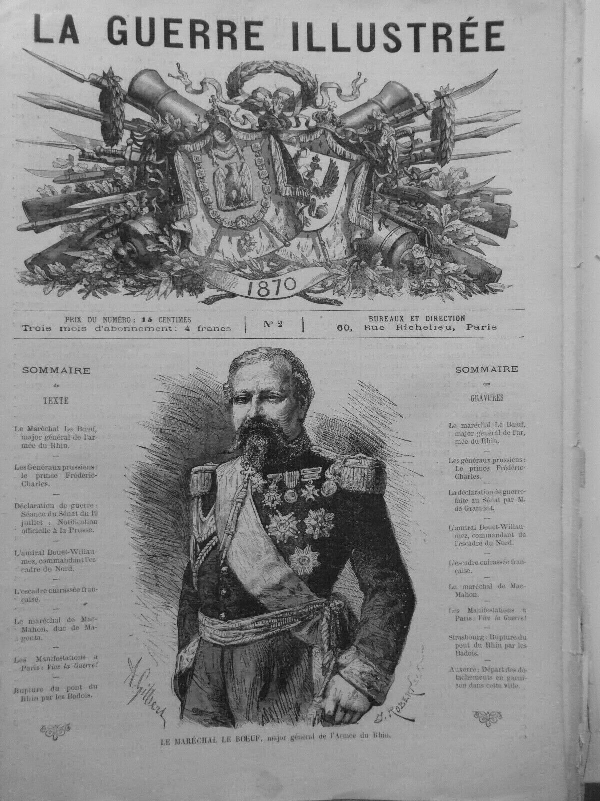 1870 Gi Marechal The Ox Major Army Rhine