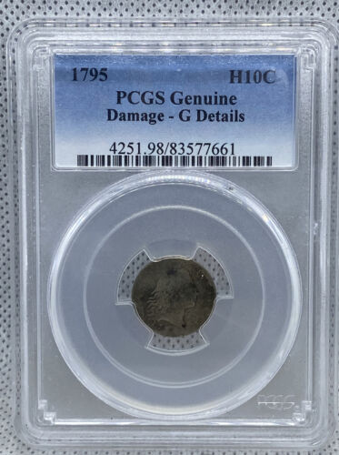 1795 Flowing Hair Half Dime Rare Coin Pcgs Genuine G Details Damage